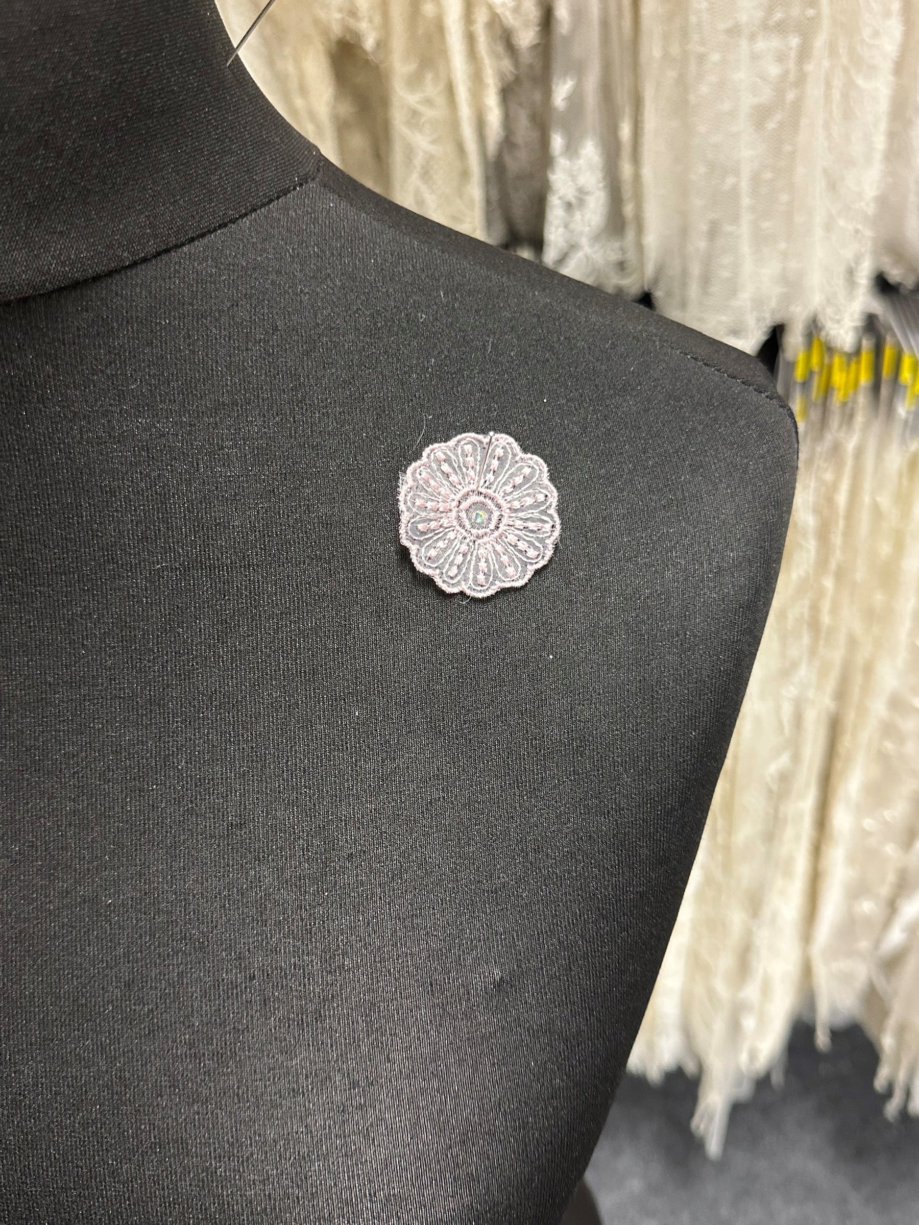 Pink Irridescent Lace Applique - Alarm