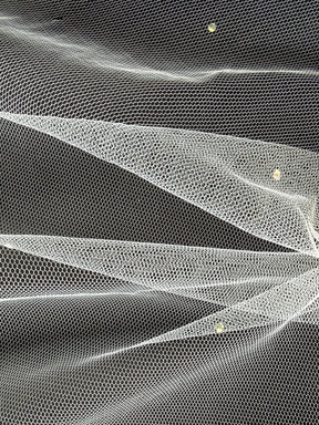 White Diamanté Embellished Tulle - Crystal Victoria (CF)
