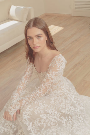 Ivory Beaded Embroidery Lace - Zeda