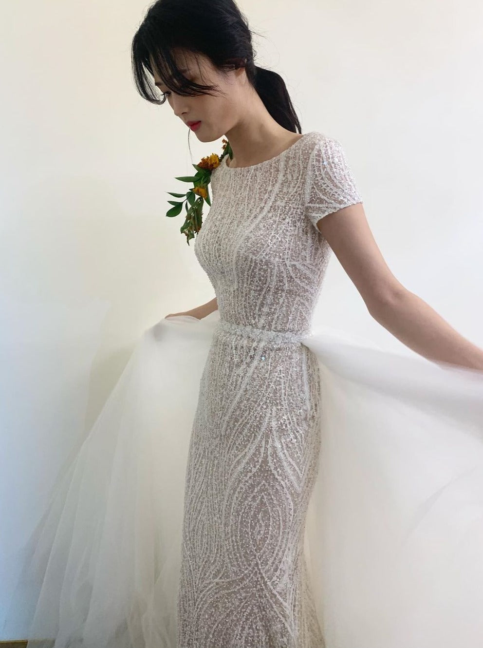Ivory Embroidered Lace - Duarte