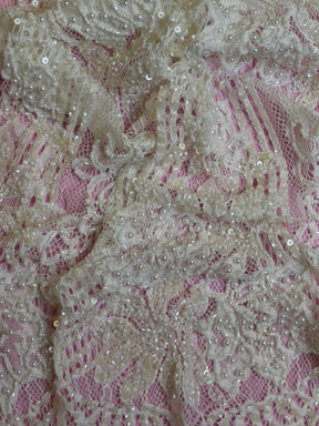 Ivory Beaded Lace - Agatha