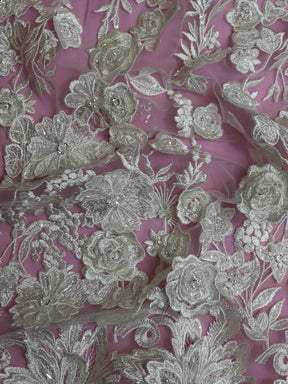 Ivory Embroidered Lace - Alessia