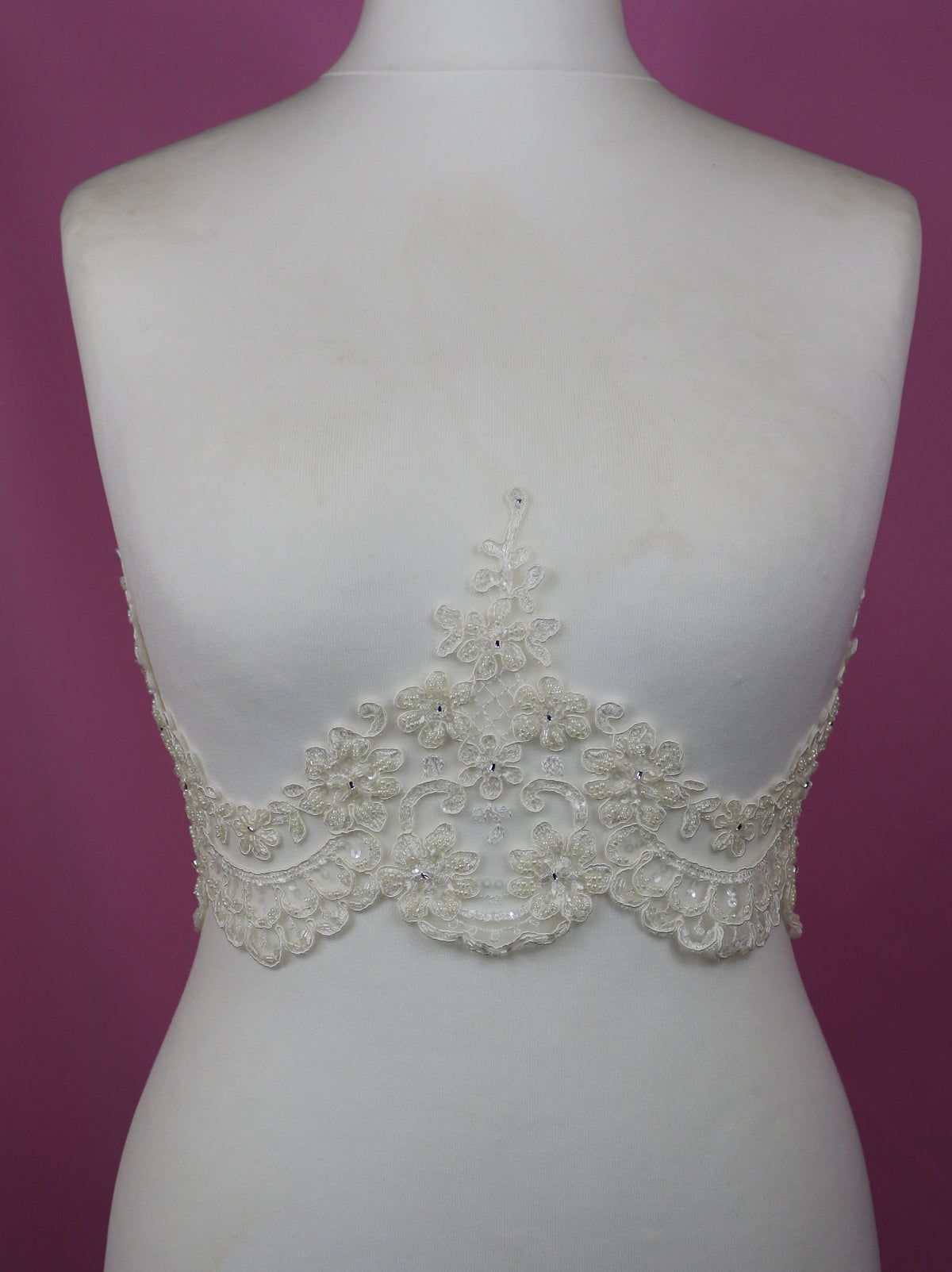 Ivory Beaded and Corded Lace Trim – Alexandra