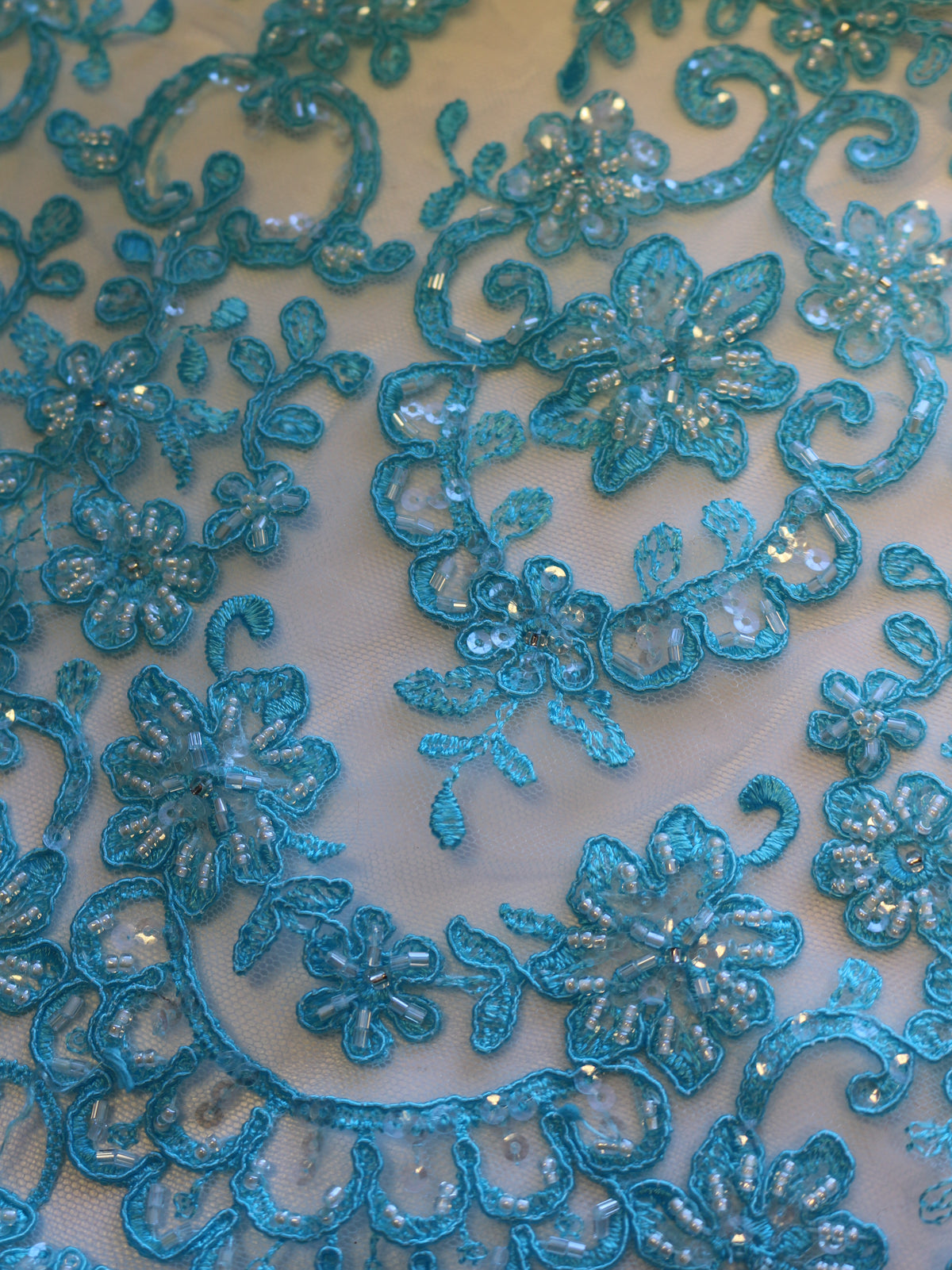 Turquoise Blue Lace - Alexandra