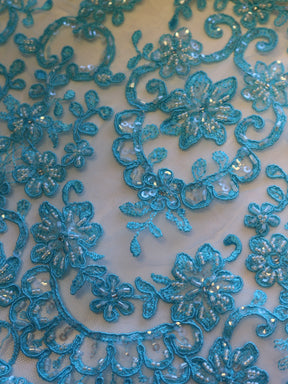 Turquoise Blue Lace - Alexandra