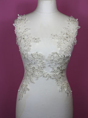 Ivory Beaded Lace Appliques - Annabelle