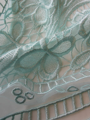 Aqua Embroidered Lace - Nyla
