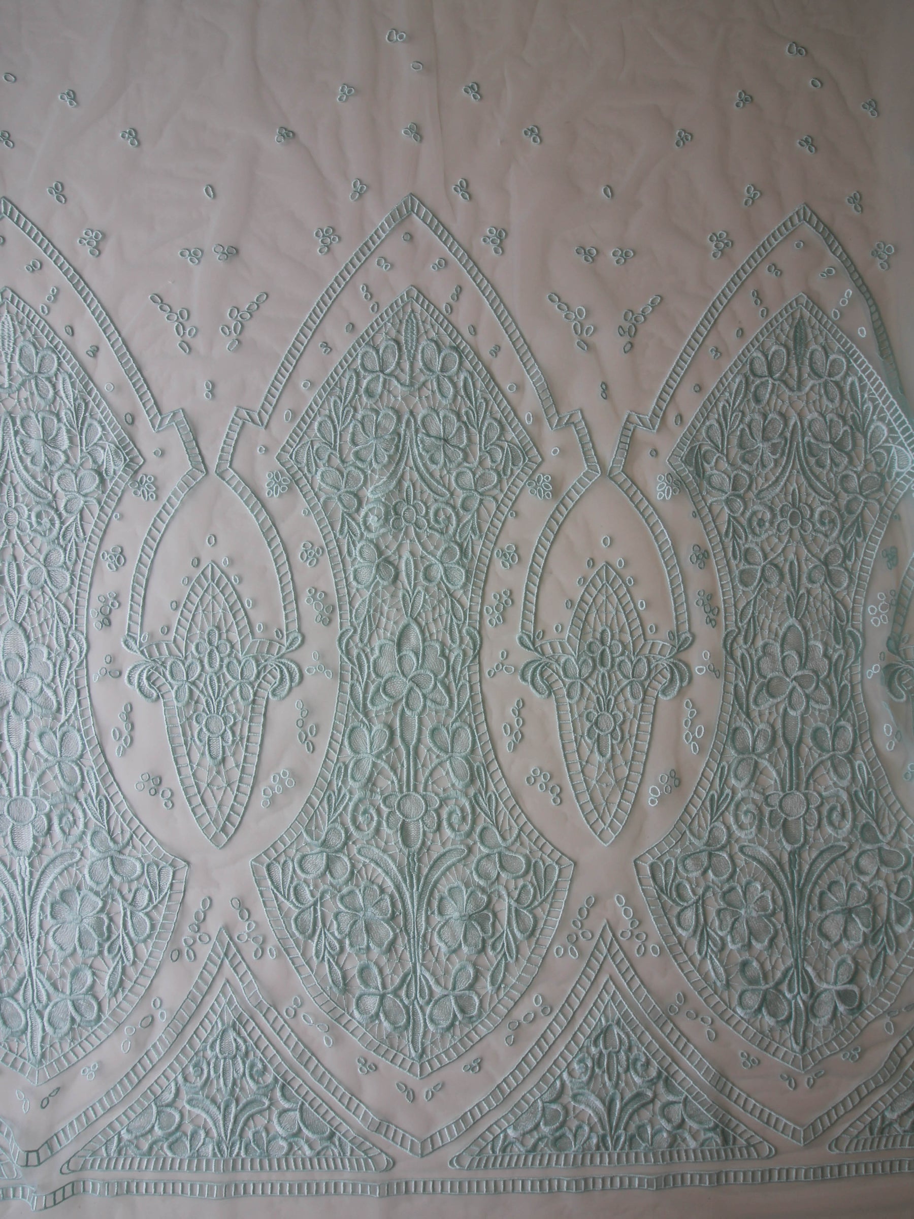 Aqua Embroidered Lace - Nyla