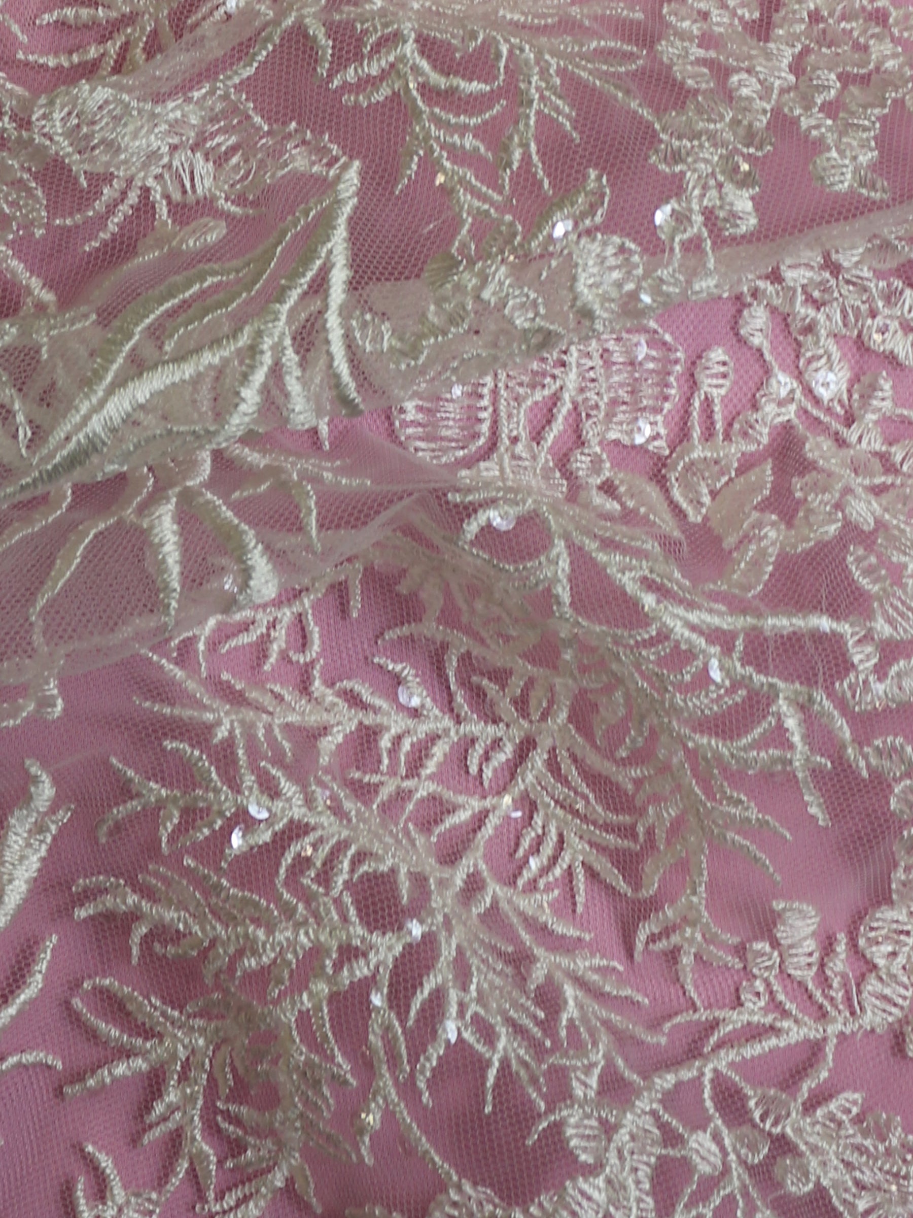 Ivory Embroidered Lace - Asia