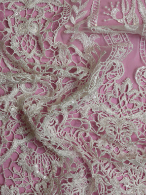 Ivory Embroidered Lace - Benita