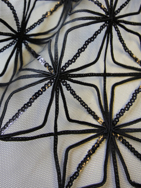 Black Sequin Lace - Oaklyn