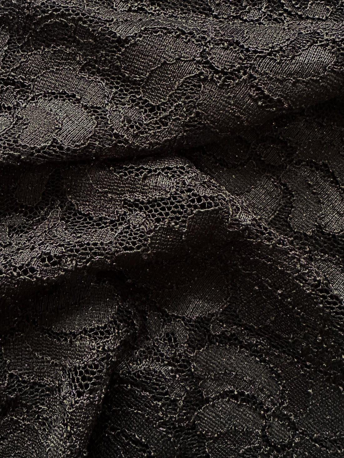 Black Stretch Glitter Lace Vindication