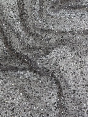 Grey Beaded Lace - Britte