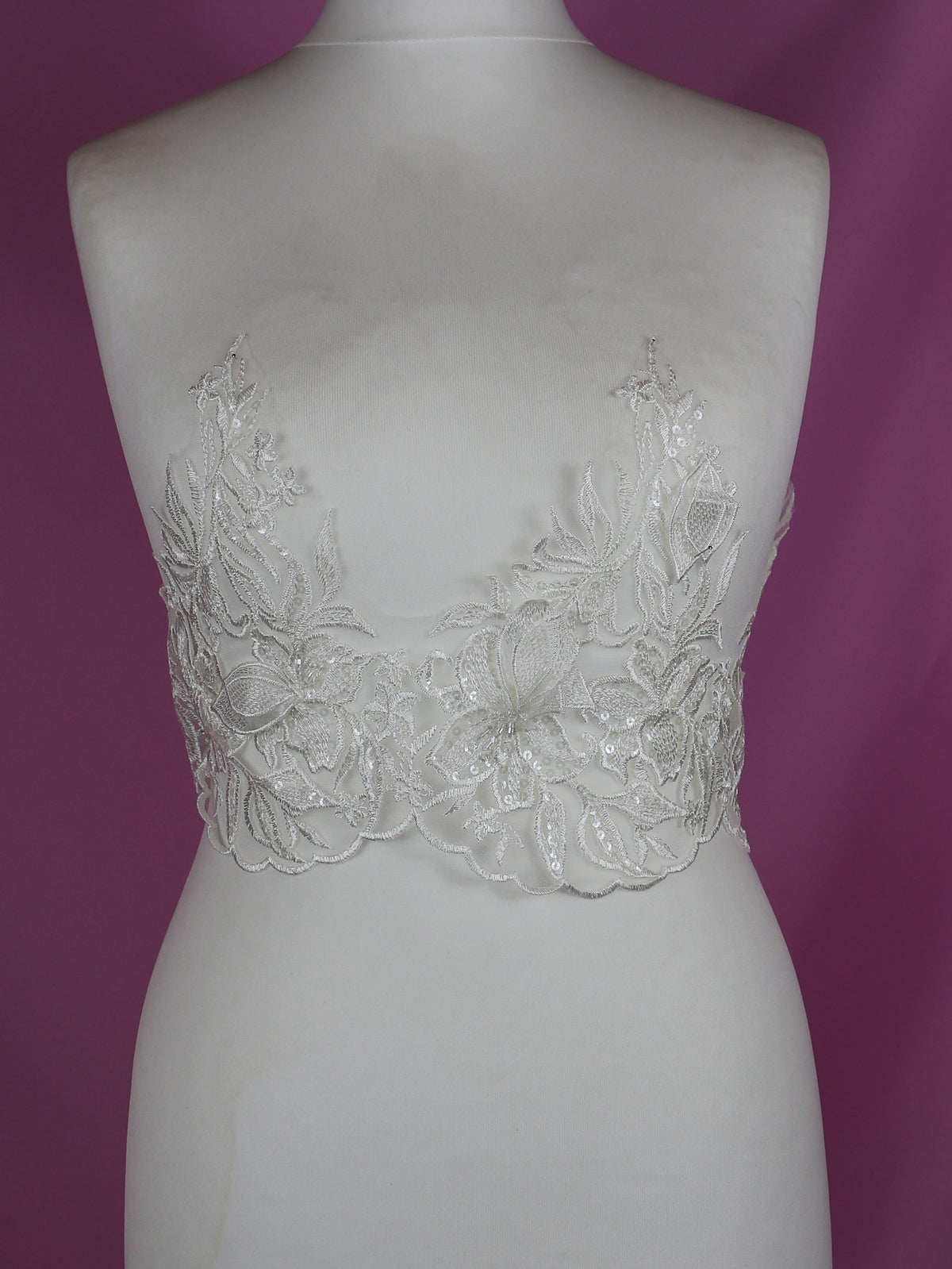 Ivory Embroidered Lace Trim (Small) – Calinda