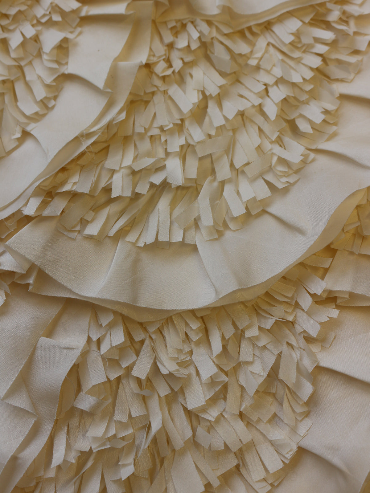 Ivory Pleated Embroidery - Caress