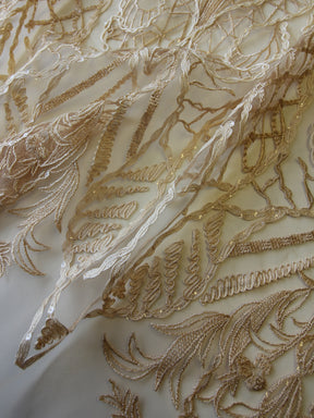 Champagne Embroidered Lace - Hortense