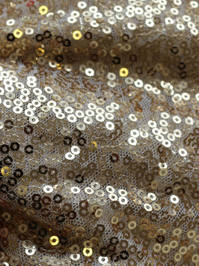 Champagne Sequinned Tulle - Glow