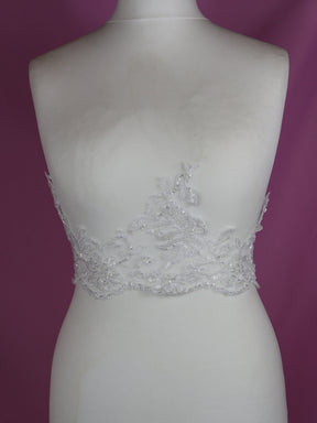 White Beaded Lace Trim - Chloe