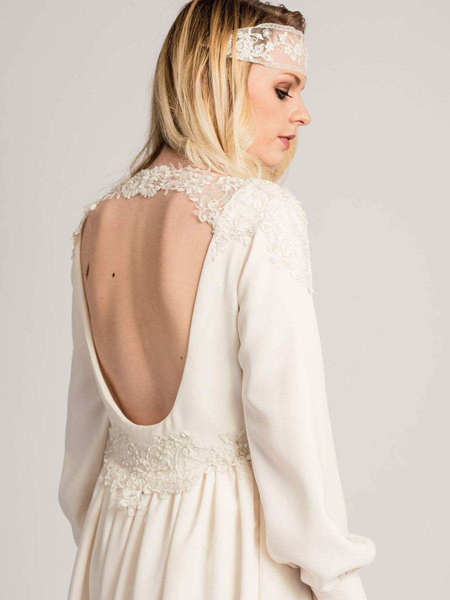 Ivory Beaded Lace - Christina