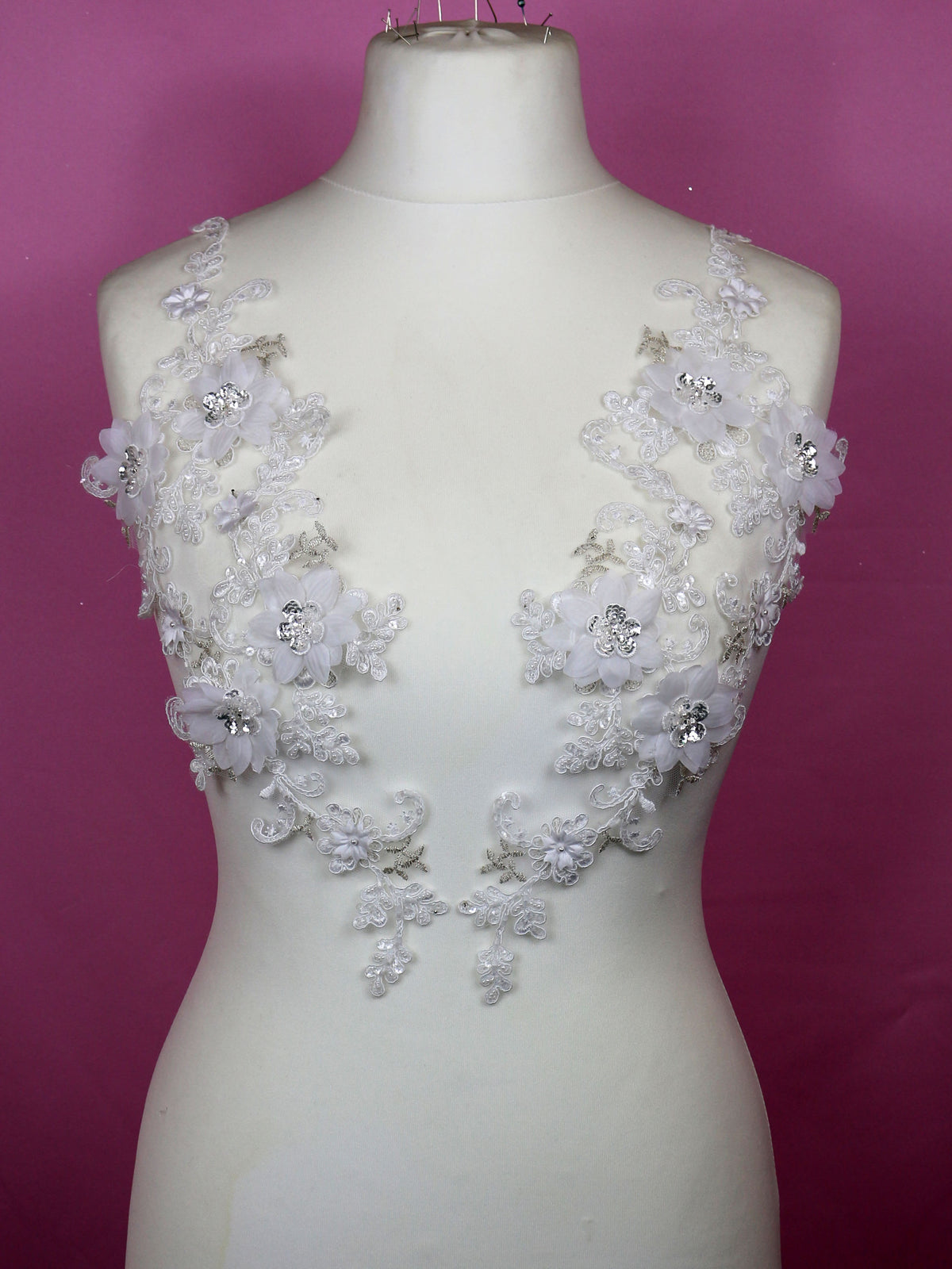 Ivory Flower Applique - Mulberry