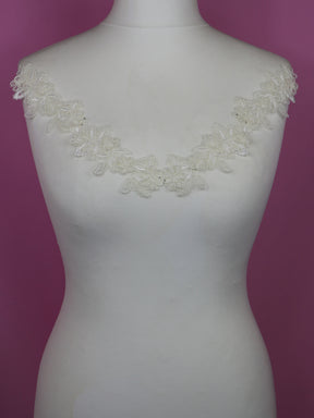 Ivory Corded Lace Appliques - Coral (Small)