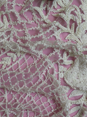 Ivory Hand Beaded Lace - Costello