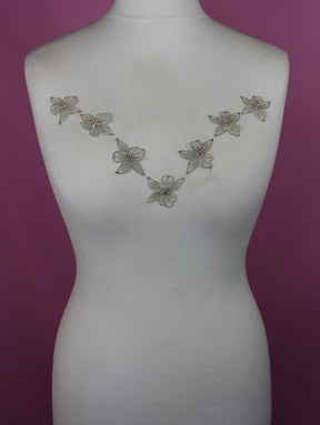Crystalised Flower Applique - Deidre