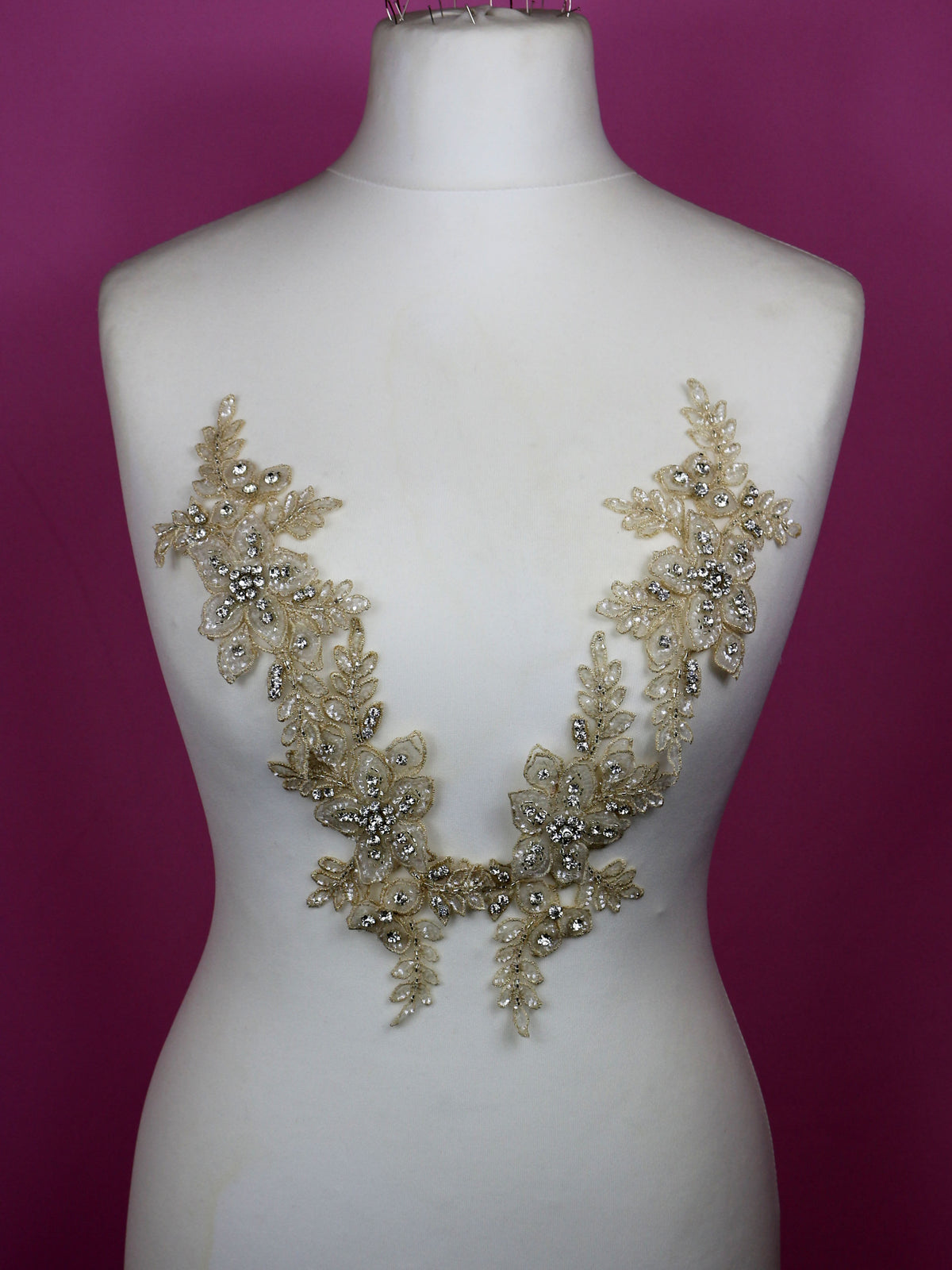 Gold Crystal Embroidery - Delta