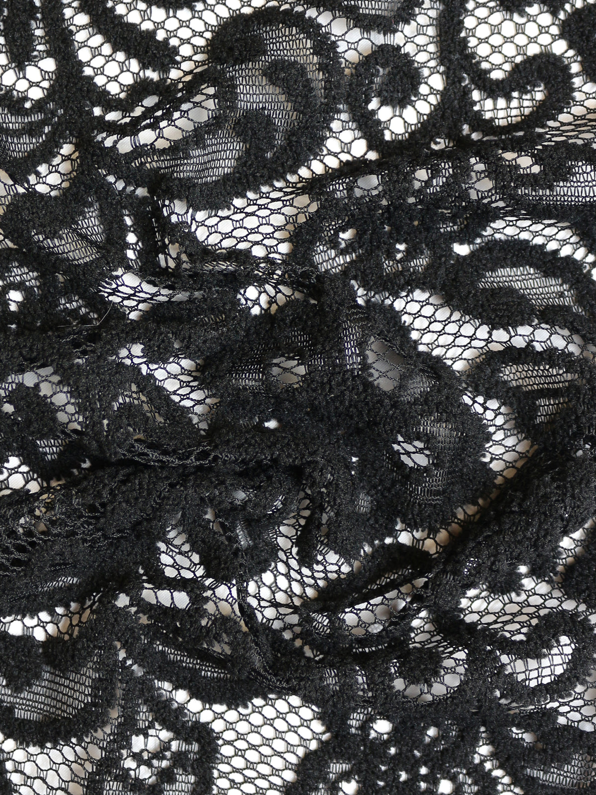 iFabric Black Raschel Lace Fabric