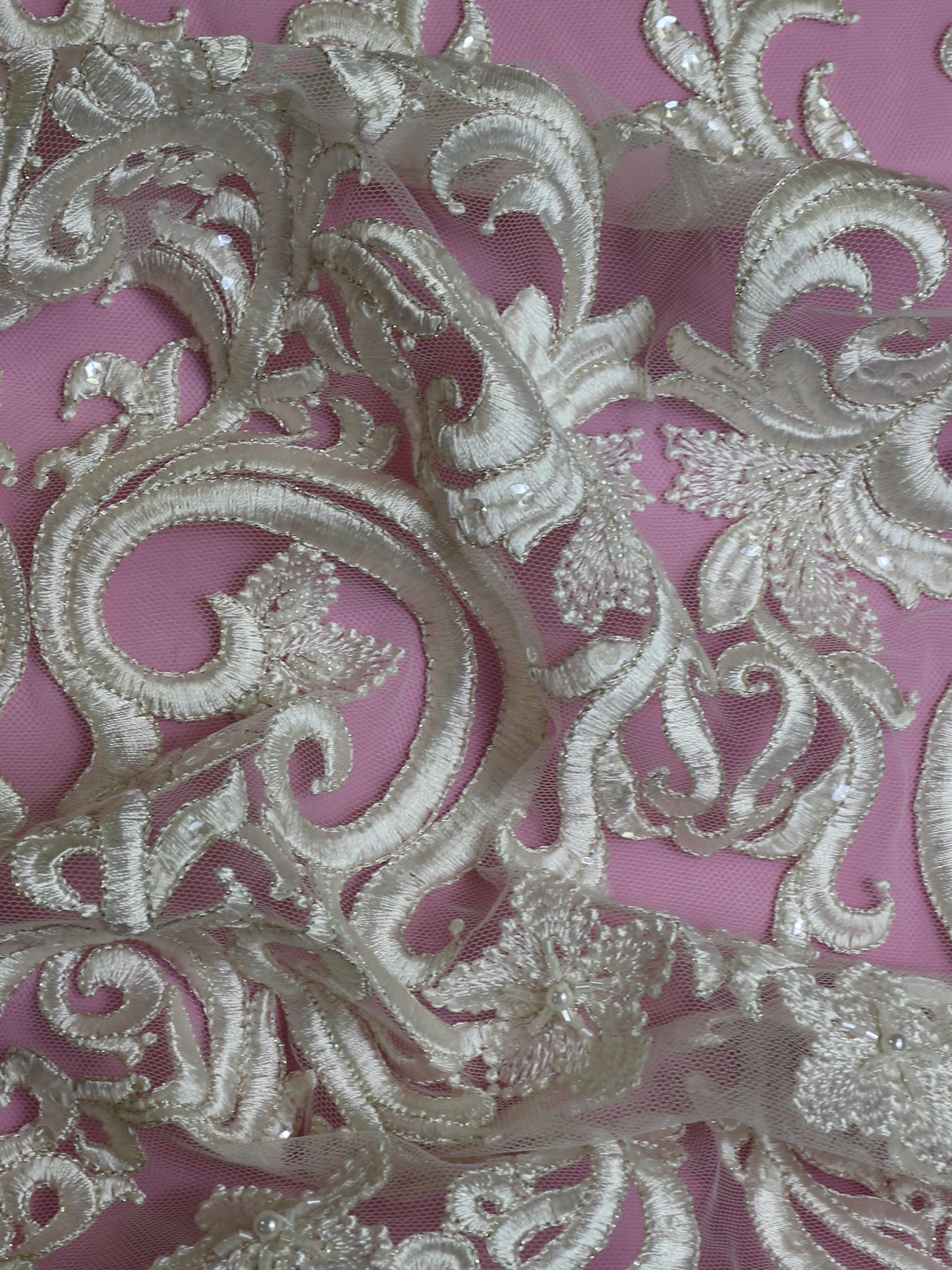 Ivory Embroidered Lace Eb 5039