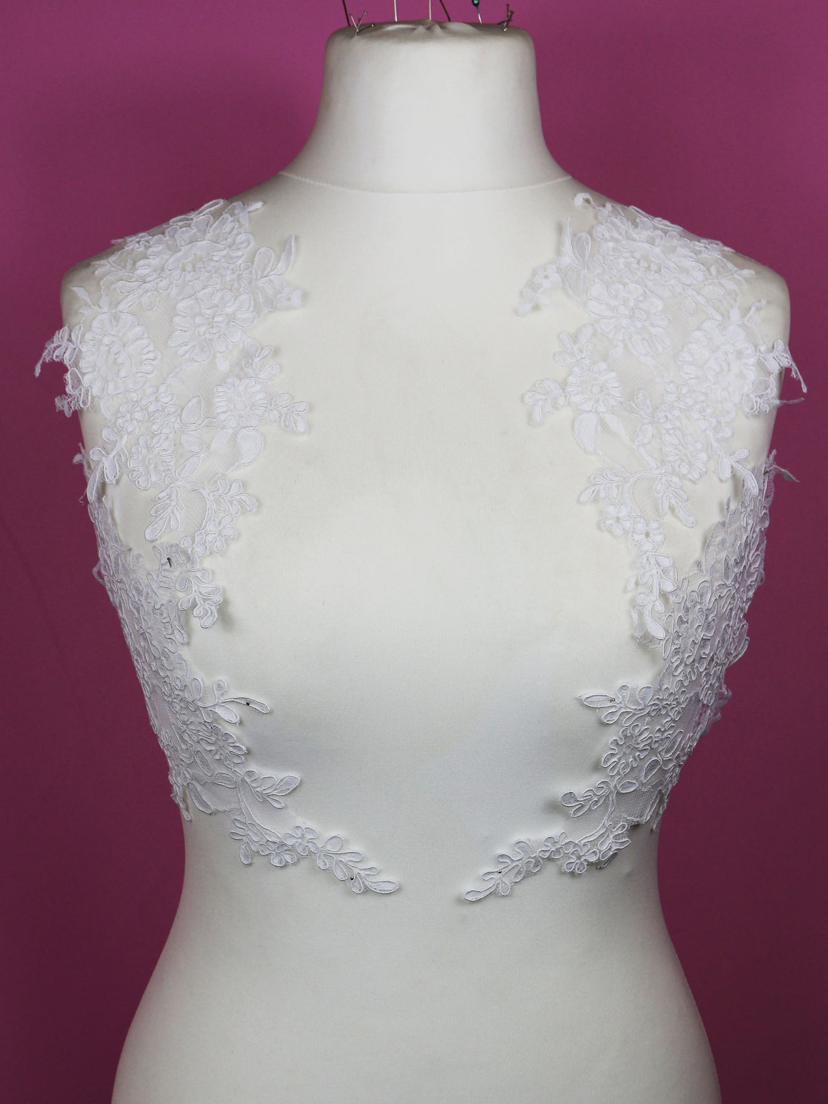 White Corded Lace Appliques - Eloise