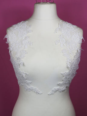 White Corded Lace Appliques - Eloise