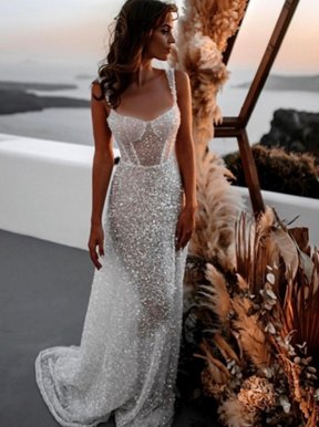 Ivory Sequinned & Beaded Tulle - Sensilla