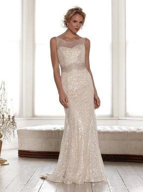 Ivory Sequinned Lace - Flicker