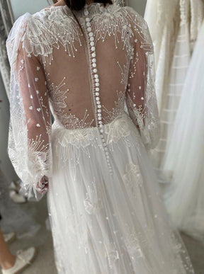 Ivory Embroidered Lace - Gioconda