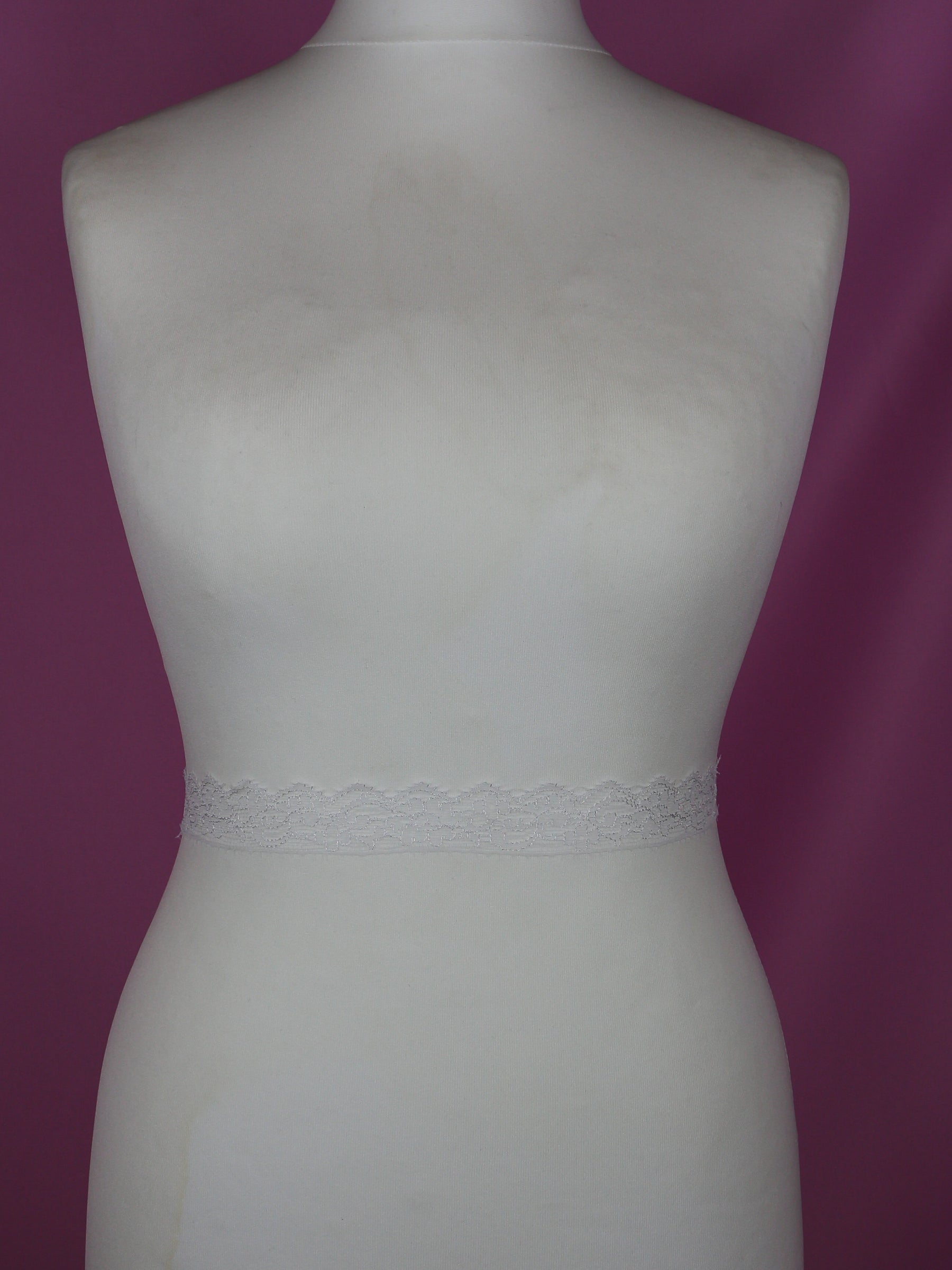 White Chantilly Lace Trim - Georgia