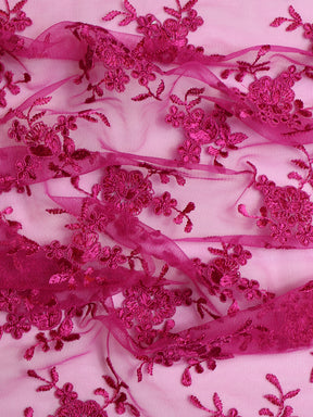 Fuchsia Corded Lace - Geraldine
