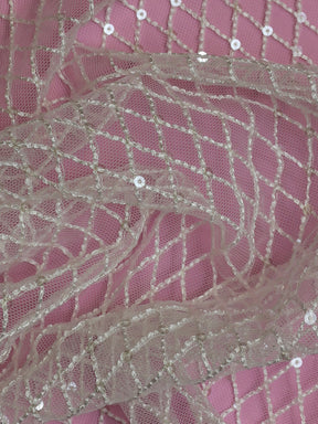 Ivory Sequinned Tulle - Glint