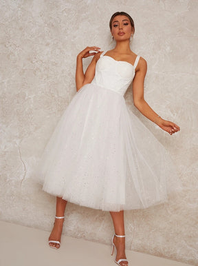 Silver Glitter Tulle (160cm/64") - Glitterati