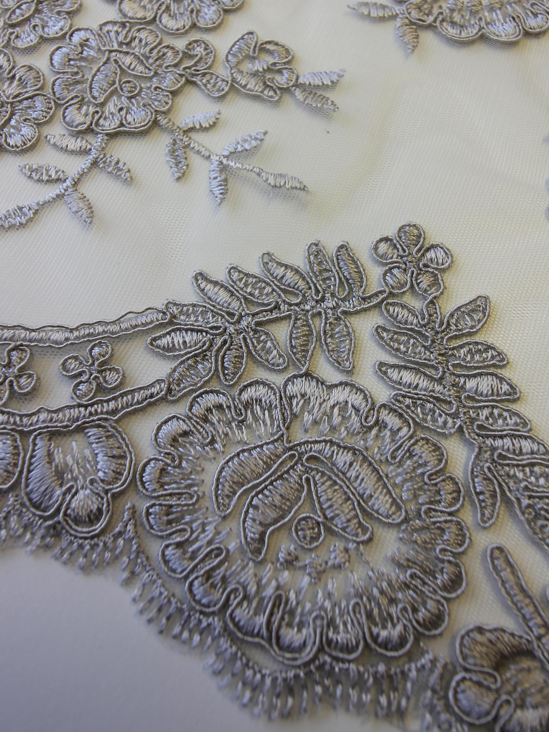 Grey Corded Lace - Jaylin