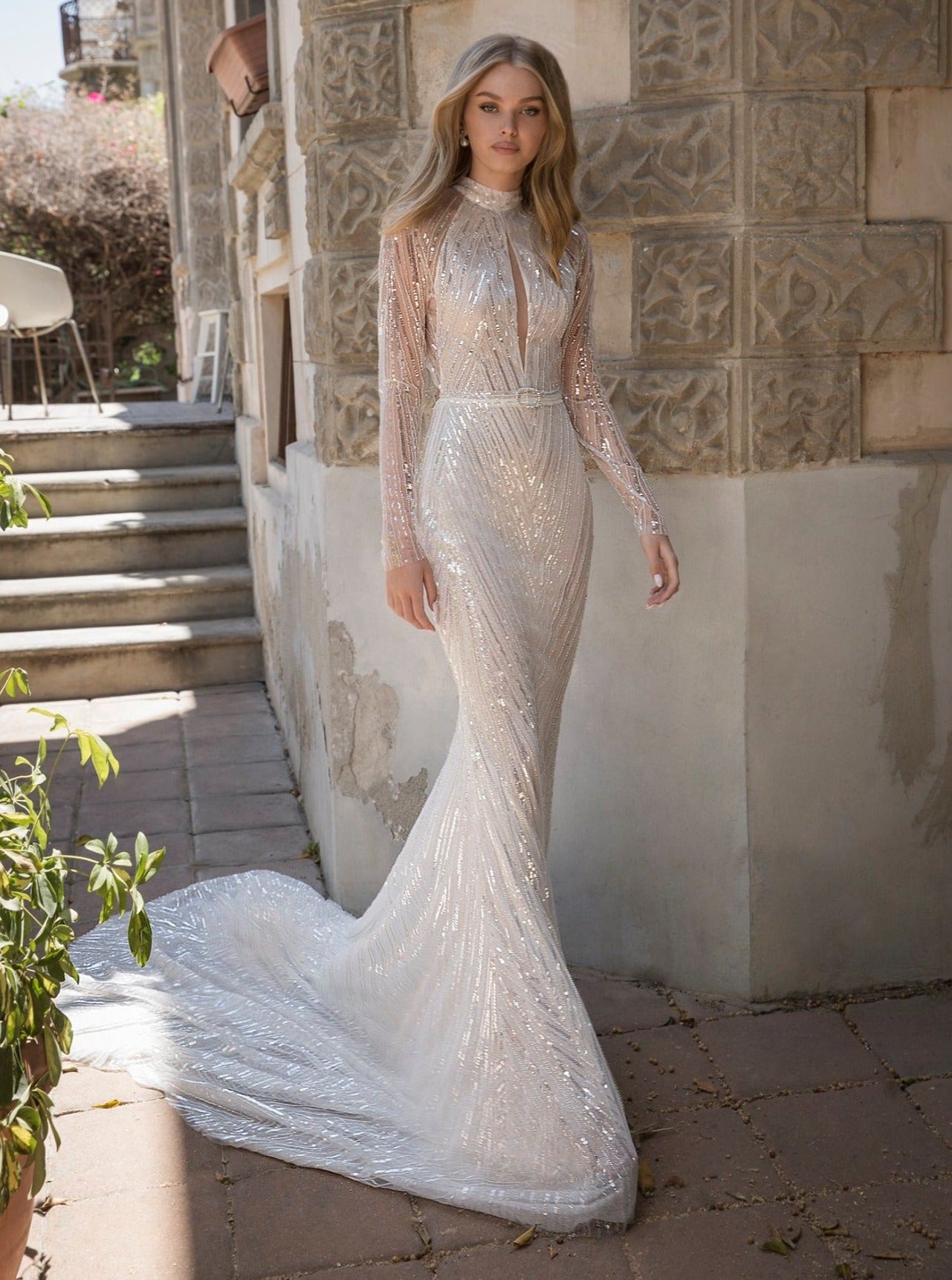 Ivory Sequin Lace - Piroska