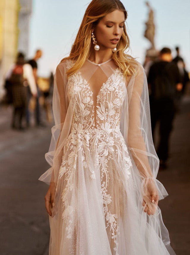 Ivory Embroidered Lace - Vinceza