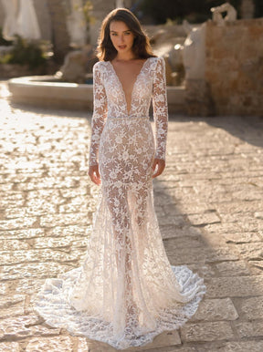 Ivory Beaded Floral Lace - Irke