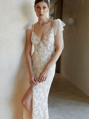 Ivory Beaded Floral Lace - Irke