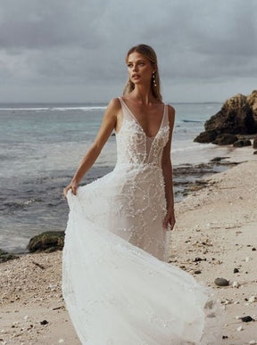 Ivory Beaded Lace - Avril