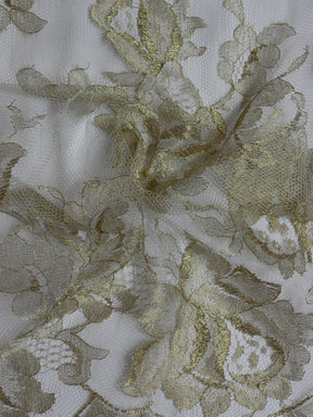 Gold & Ivory Chantilly Lace - Maxine