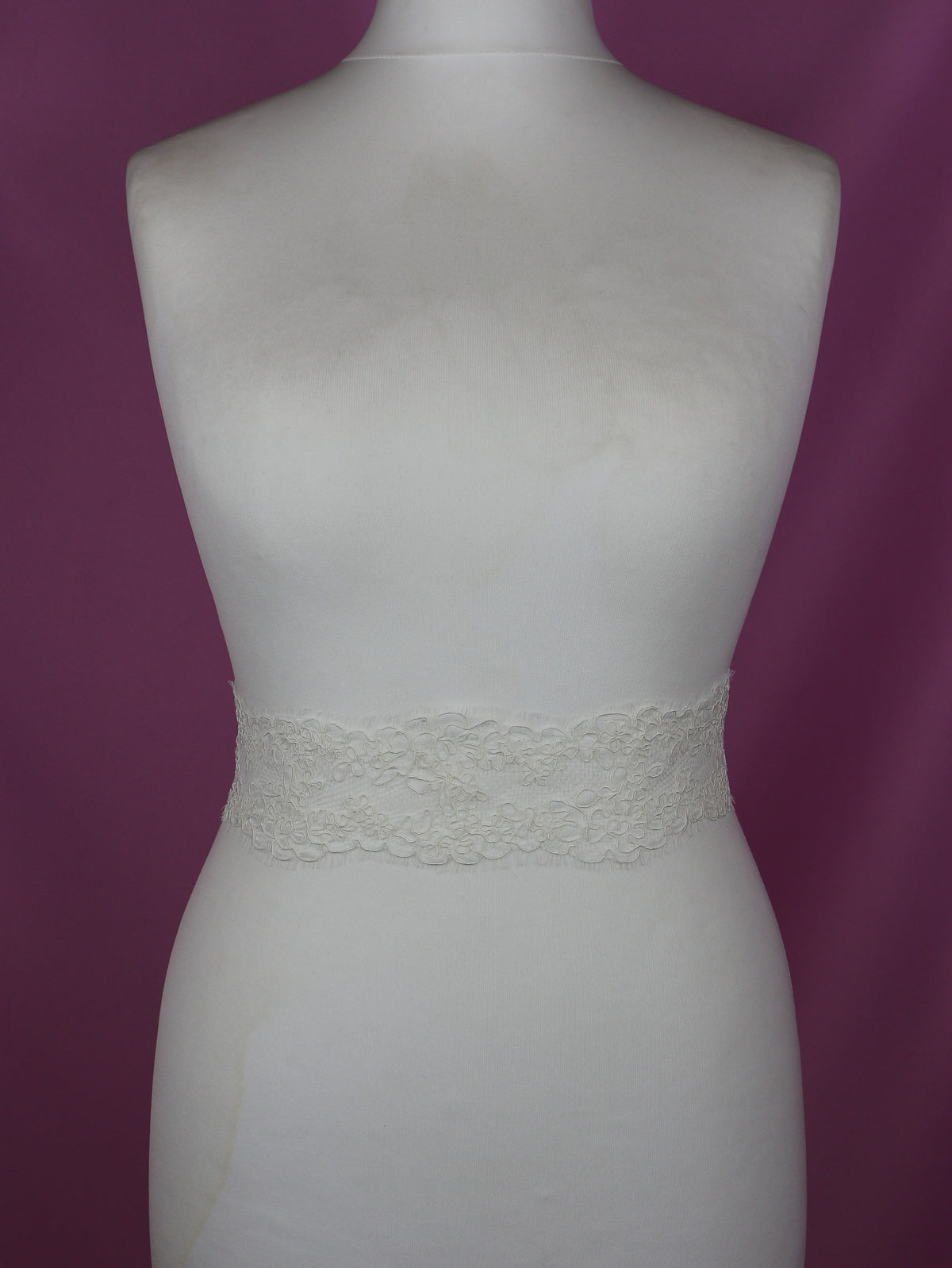 Ivory Corded and Beaded Lace Trim - Heidi