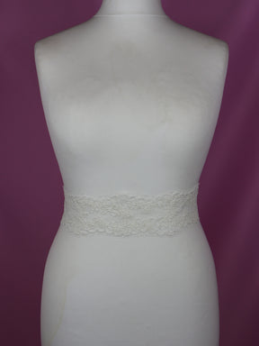 Ivory Corded and Beaded Lace Trim - Heidi