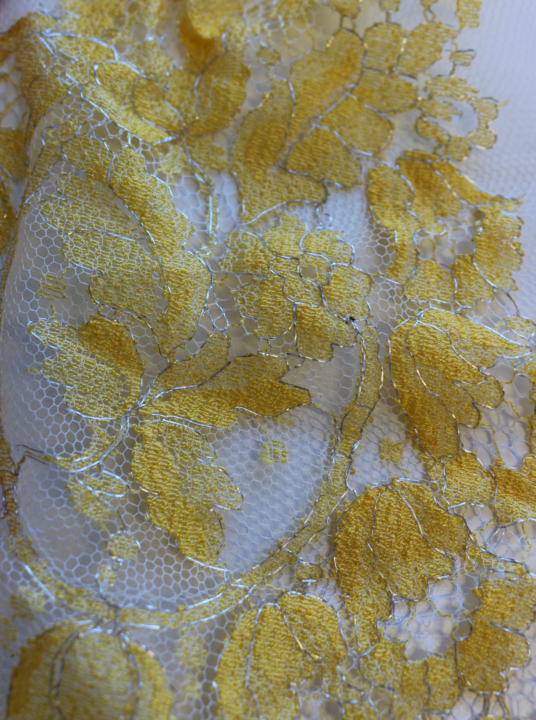 Yellow Ruffle Pattern Lace Yellow Lace - Wendy
