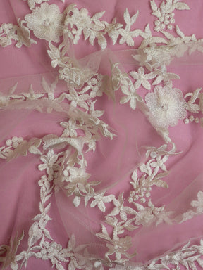 Ivory Embroidered Lace - Irene
